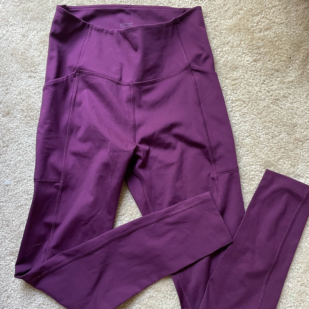 Girlfriend collective plum legging with side pocket